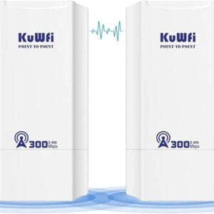 KuWFi 300Mbps Outdoor CPE Bridge - Long Range Wi-Fi Extender