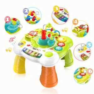 =Interactive Toddler Musical Activity Table - Piano, Lights & Learning