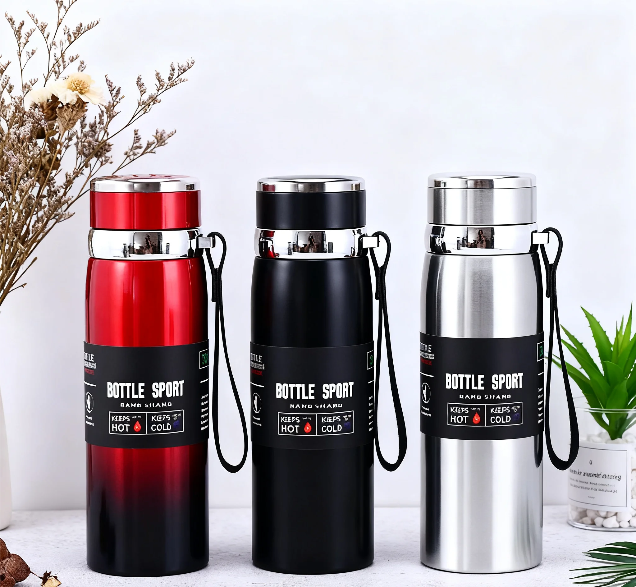 =1L Premium Insulated Bottle - 24H Cold & 12H Hot Stainless Steel Thermos