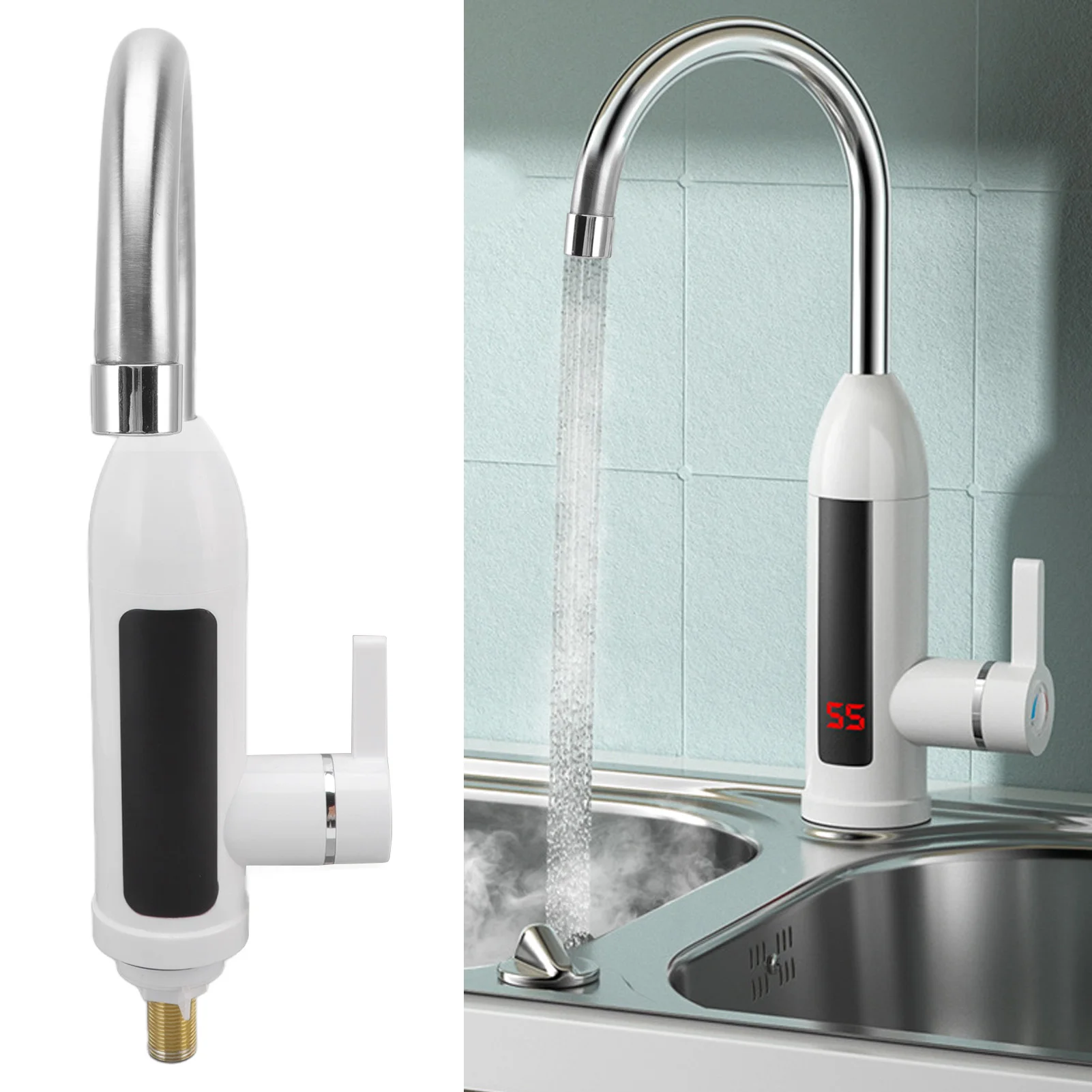 =3000W Instant Heating Faucet | Tankless Hot Water Tap for Kitchen
