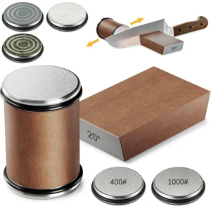 =Premium Rolling Knife Sharpener - Diamond Stone Kit with Magnetic Holder