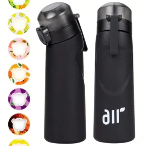 =Premium Leak-Proof Water Bottle with Flavor Pods | Portable Straw Design