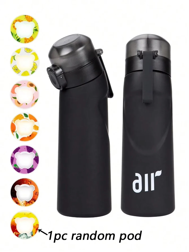 =Premium Leak-Proof Water Bottle with Flavor Pods | Portable Straw Design