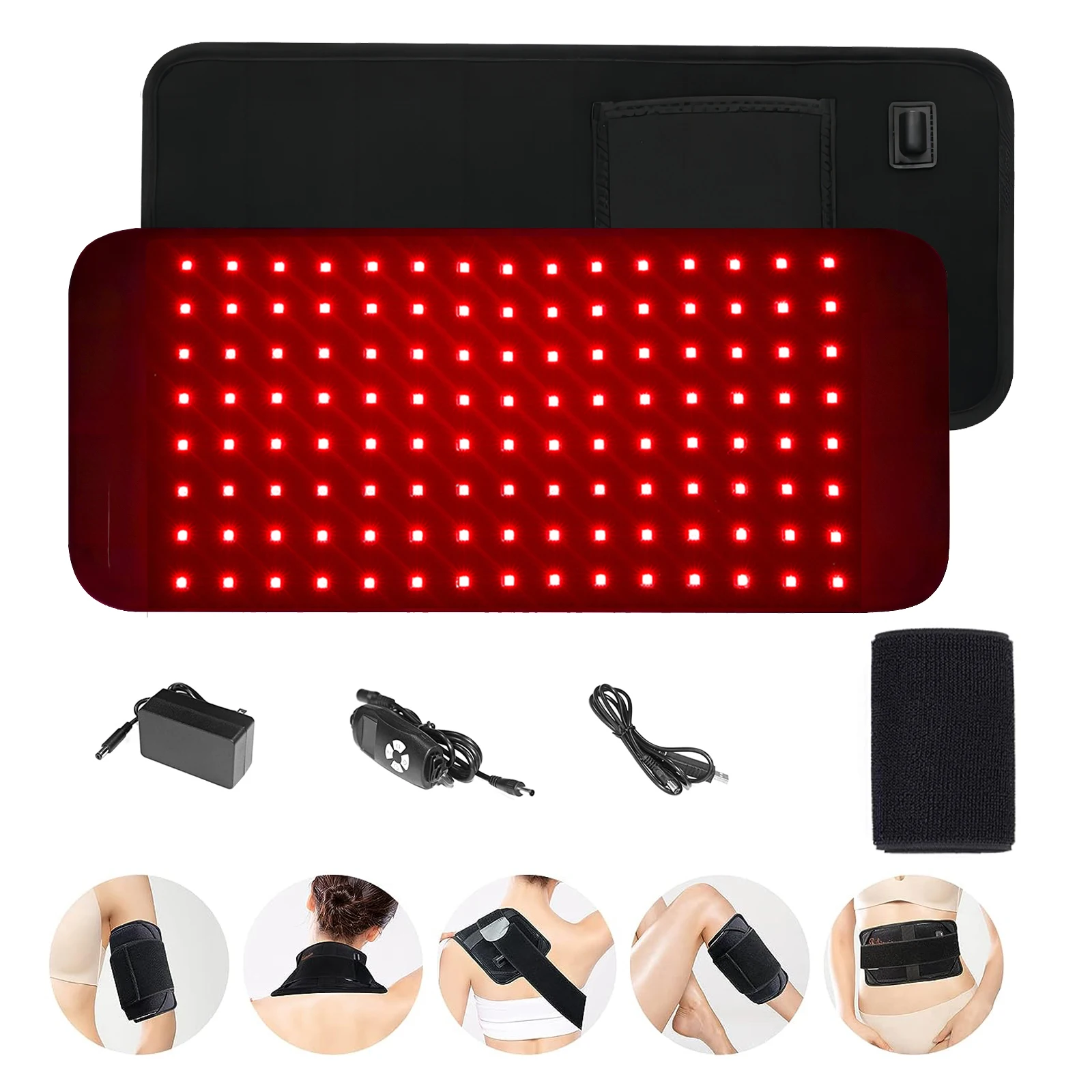 =Professional Red Light Therapy Pad - 660nm 850nm LED for Pain Relief