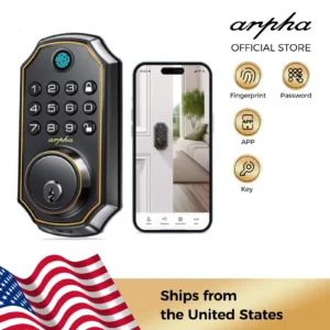 =Arpha D280 Smart Fingerprint Lock - 5-in-1 Keyless Entry System