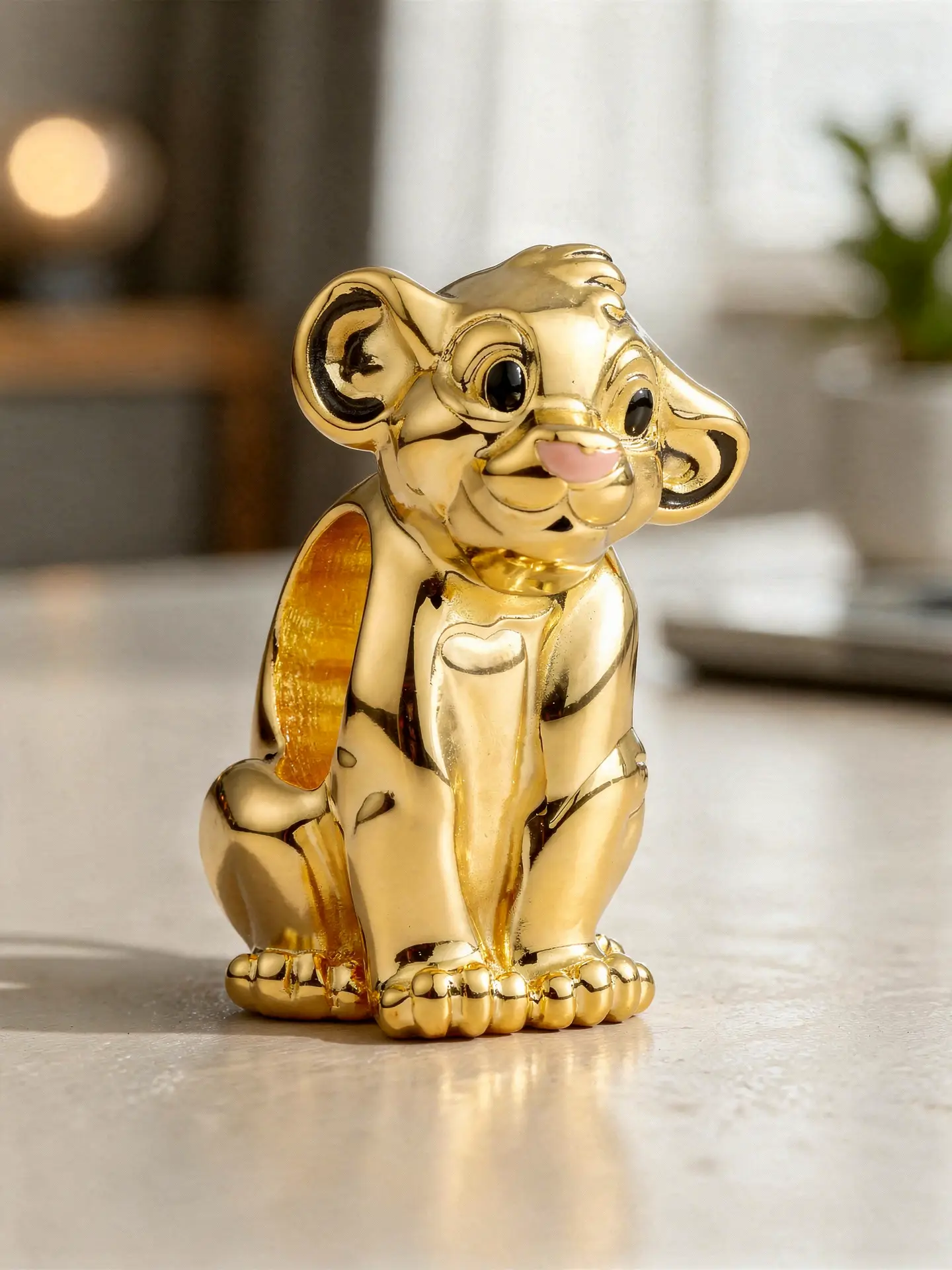 =Pandora 14K Gold-Plated The Lion King Simba Charm