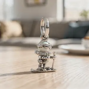 =Pandora Sterling Silver Skier Dangle Charm for Bracelets