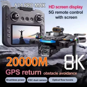 =A14ProMax 8K Drone with Dual Camera & GPS | Foldable RC UAV