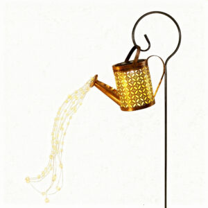 1pc Solar Watering Can with Lights Outdoor Solar Garden Lights Decro Solar Lights Waterproof Hanging Lantern for Yard Patio